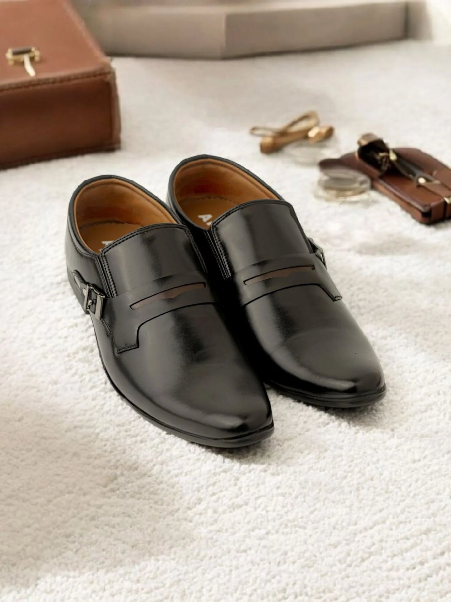 Formal Shoes AK-31 Black Buckle Design